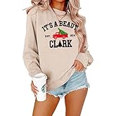 TQUEQRW Christmas Sweatshirts for Women It's A Beaut Clark Sweatshirt Xmas Holiday Crewneck Casual Long Sleeve Pullover