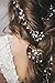 Jovono Bride Wedding Head Vine Beaded Rhinestone Hair Accessory Pearl Headpiece for Women and Girls (Silver)