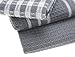 Classic Kitchen Towels, 100% Natural Cotton, The Best Tea Towels, Dish Cloth, Absorbent and Lint-Free, Machine Washable, 18 x 25 Inch, 3 Pack, White with Grey Stripe