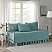 Comfort Spaces Kienna Soft Microfiber Solid Blush Stitched Pattern 5 Piece Quilt Daybed Bedding Sets, 75