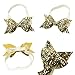 Baby Girls Glitter Sequins Hairband Bow Headband Hair Accessories(Gold)