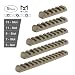 Aecktech M-Lok Polymer Picatinny Rail Sections, 5-Slot 7-Slot 9-Slot 11-Slot 13-Slot Lightweight Rail Section for M-LOK Compatible Systems with 10 T-Nuts 10 Screws and 1 Pcs Wrench.-5 Pieces (FDE)