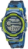 Armitron Sport Unisex 45/7064CBL Lime Green Accented Digital Chronograph Blue Camouflage Resin Strap Watch