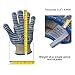 ekSel COOL Cooking Baking BBQ Oven Grill Gloves Pan Holders Heat Resistant Kevlar White with Blue Silicone Flexible 2 Pack (1 Pair)