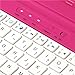 iNNEXT Aluminum 360 Swivel Rotating Stand Case Cover Built-in Bluetooth Keyboard for ipad Mini 1 2 3 with Retina Display (Hot Pink)