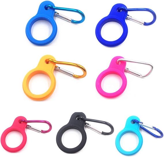 N/C 7pcs Silicone Water Bottle Buckle Belt Water Bottle Holder Clip