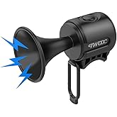 LESOVI Electric Bike Horn 120dB IPX4 Lightweight | Loud Alert, Replaceable Battery, 34g Ultra-Light, Elastic Strap Tool-Free Install, IPX4 Waterproof