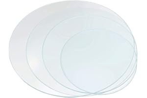 Baluue 4Pcs Watch Glass Beaker Cover Laboratory High Temperature Resistant Plain Watch Glass Equipment for Chemistry 60mm 75mm 90mm 100mm (Transparent)