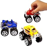 Pullback Cars - Pack of 12 - Party Favor Toy Monster Friction-Powered Vehicles - Bulk - Pull Back Buggy - Birthdays | Holidays | Parties | Fillers | Prizes | Awards...