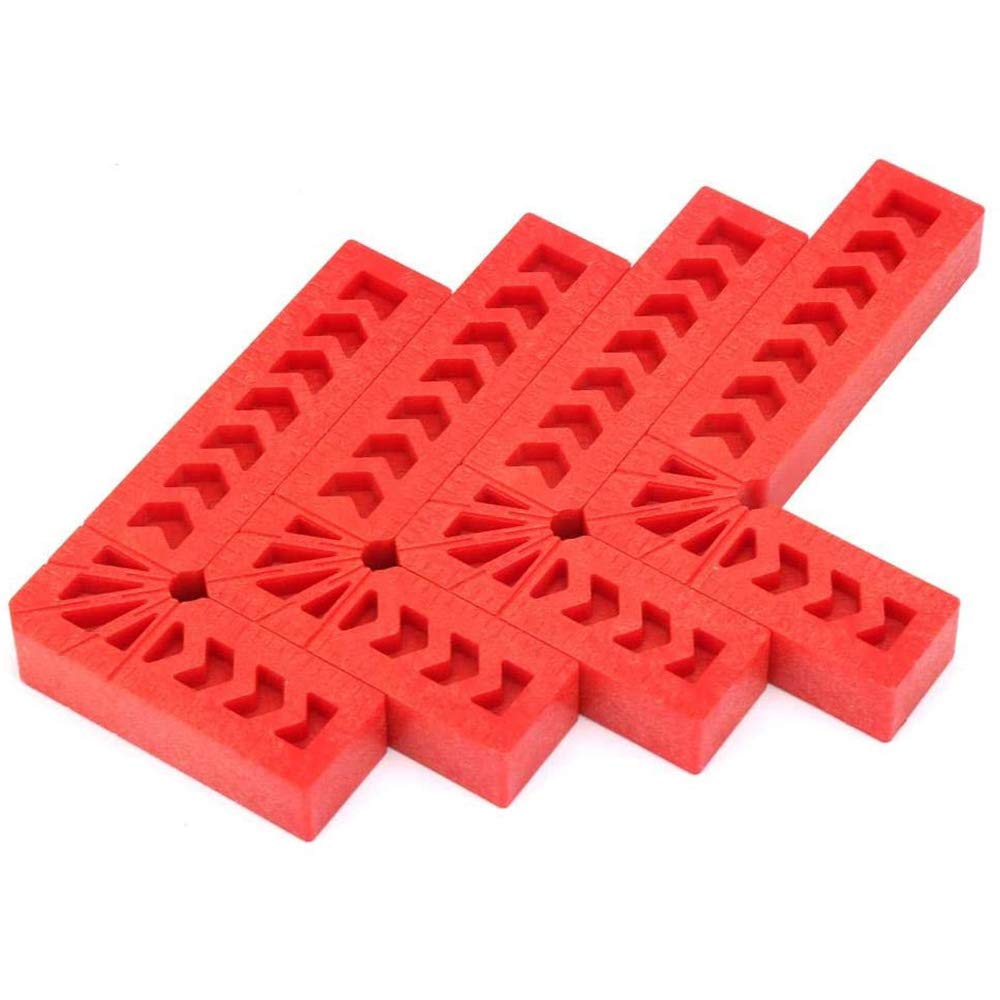POFET 4pcs 90 Degree Positioning Clamp L Type Right Angle Clamps Woodworking Tool Auxiliary Locator Plastic Square Ruler Angle Holder for Carpenters, DIY Enthusiasts(3inch)