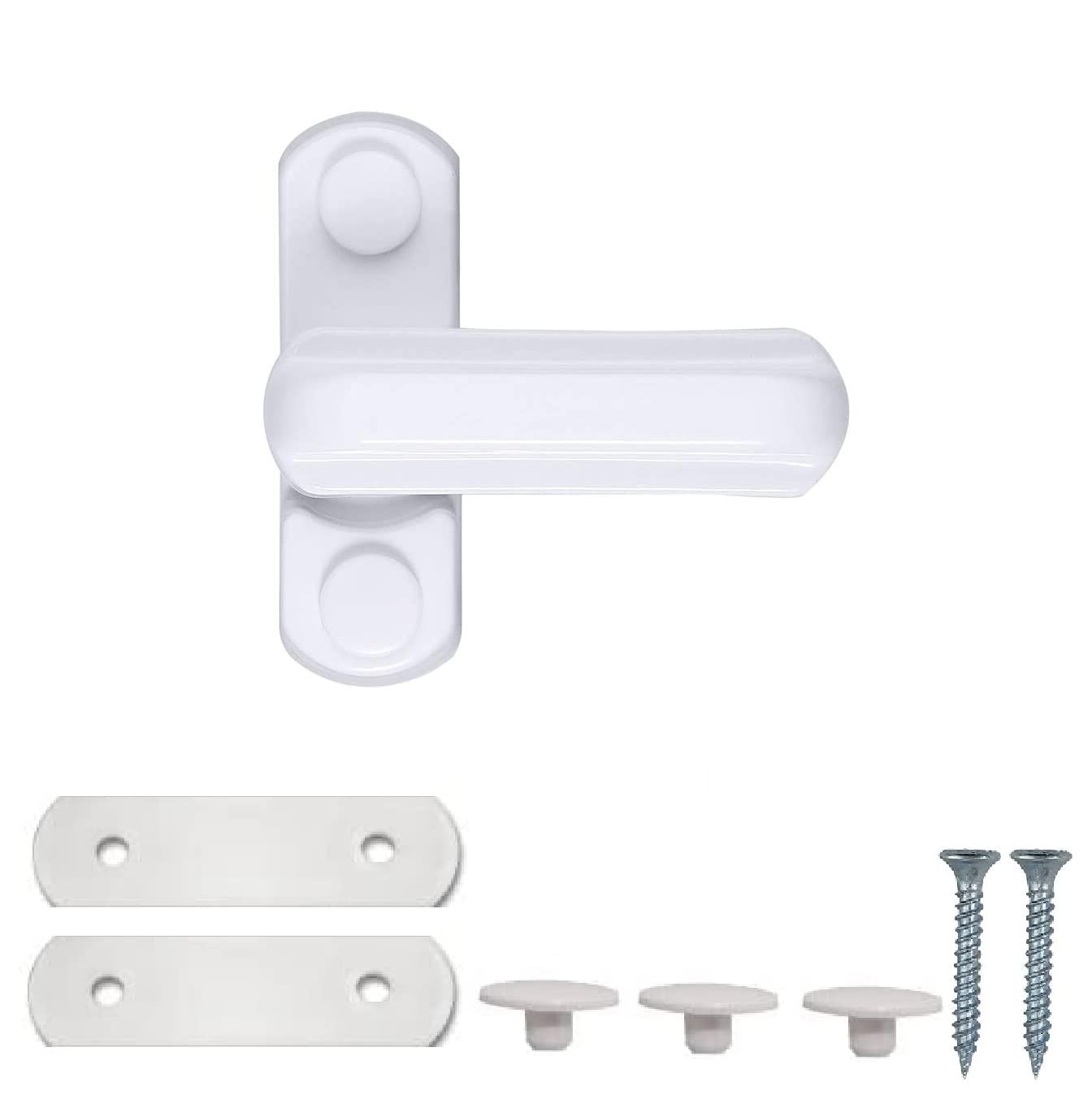 TERF® White Sash Window Door Jammer 65mm (2.5 inch) Child Proof Window Door Security Sash Jammer with Fixing Screws For Aluminum UPVC/PVC Wood Doors Windows and Home Security - Pack of 1