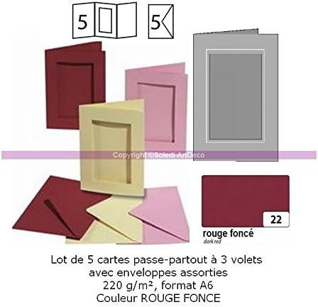 Fabrication Cartes De Voeux Pack De 5 Rectangulaire Ouverture Cartes A6 Creme Loisirs Creatifs