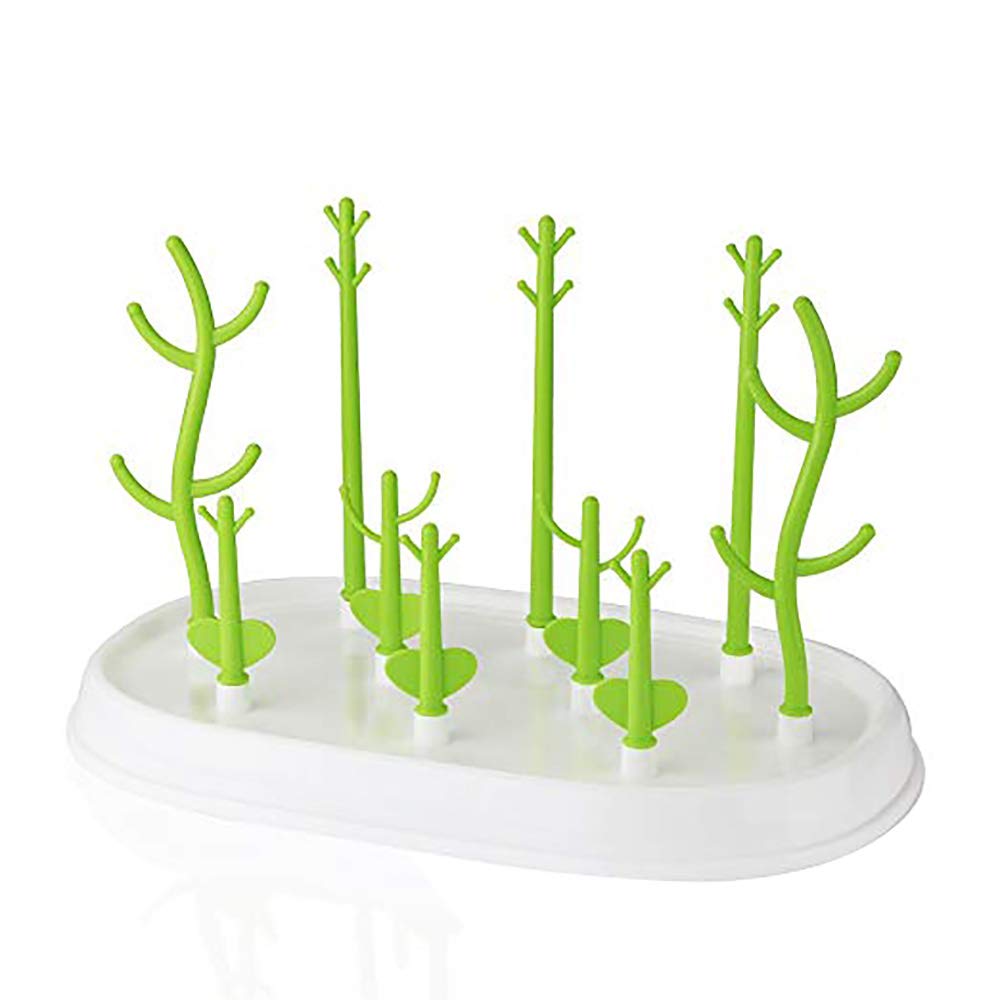 Counius Set 8-in-1 Stendino E Spazzole Per Biberon - Portatile, Con Spazzola Silicone, Vassoio E Astine (Marrone) - Foto 11