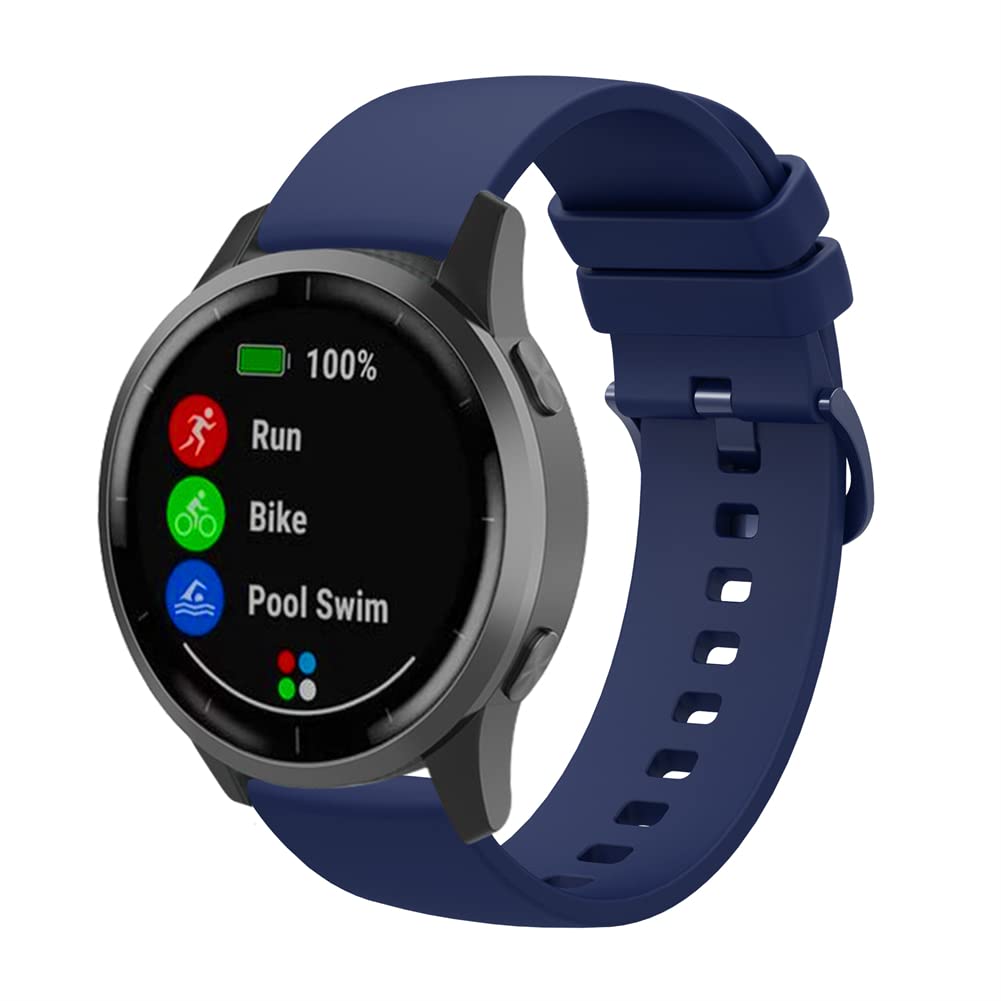 Axcellent Silicone Strap for Garmin Vivoactive 4S/Venu 2S/Vivomove 3S, Soft Sport 18 mm Quick Release Waterproof Replacement Strap for Fossil Women's Gen 6/Gen 5E