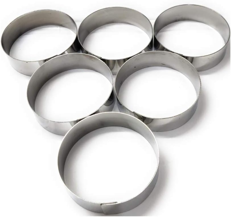 Buy BAKERY HUB Stainless Steel Baking Ring for Burger/Buns Pack of 6
