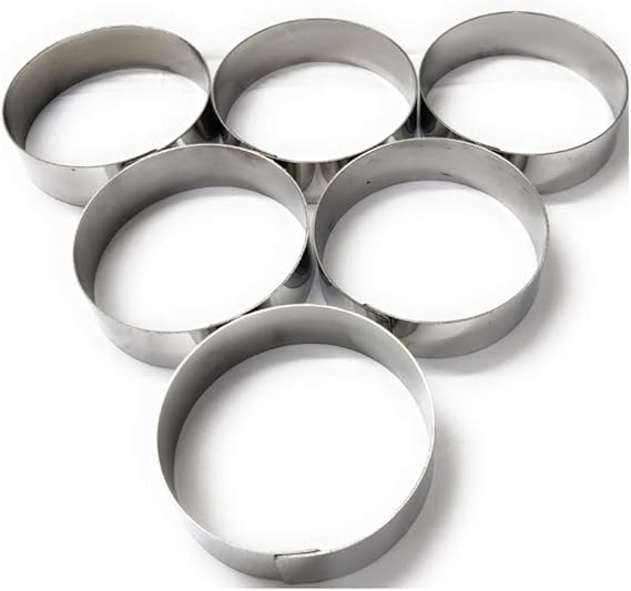 Buy BAKERY HUB Stainless Steel Baking Ring for Burger/Buns Pack of 6