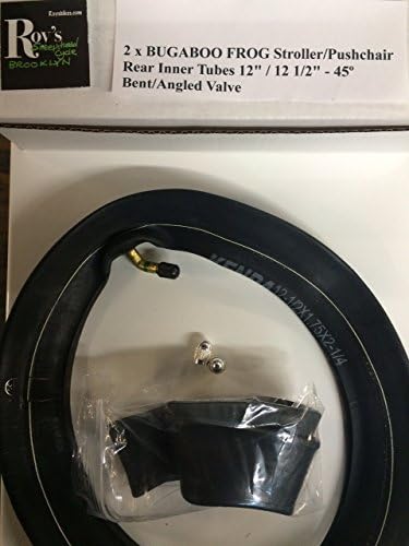 2 (Two) X Bugaboo Frog Stroller/pushchair Inner Tubes 12" /12 1/2" Bent Valve with Free Upgraded Valve Caps $4.99 Value