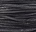 Mandala Crafts 1.5mm 2mm 3mm 4mm Natural Round Suede Leather String Cord Rope Spool for Necklace Bracelet Jewelry Making (1.5mm, Black)