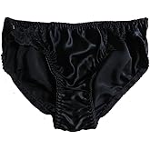 Yavorrs Women 100% Pure Mulberry Silk Panties Briefs Soft lacy Underwear Size S M L XL