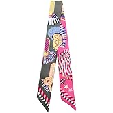 Elegant skinny Scarves for Women Holiday Gift Idea for Her Luxury Silky Ribbon for Purse Handle, Hair&Neck Fashion Accessory