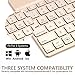 Wireless Bluetooth Keyboard for iPad,Portable Slim 7-Colors Backlit Keyboard,Compatible with iPad Pro 11/12.9,iPad Air,iPad Mini,iPhone and Other Smartphones,Built in Rechargeable Battery-Gold
