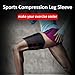 Sports Thigh Brace Support Adjustable Black Compression Thigh Sleeve Wrap for Men Women Pain Relief