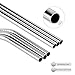 Metal Straws Stainless Steel Straws FoYoung Reusable Drinking Straws with Brushes for 20 30OZ Yeti Tumbler Extra Long 6mm Wide|Perfect for Christmas Hot Chocolate Set of 8 Silver