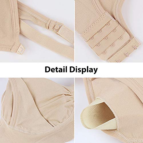 Desirelove Nursing Bra 3 Pack Maternity Seamless Bras with Removable
