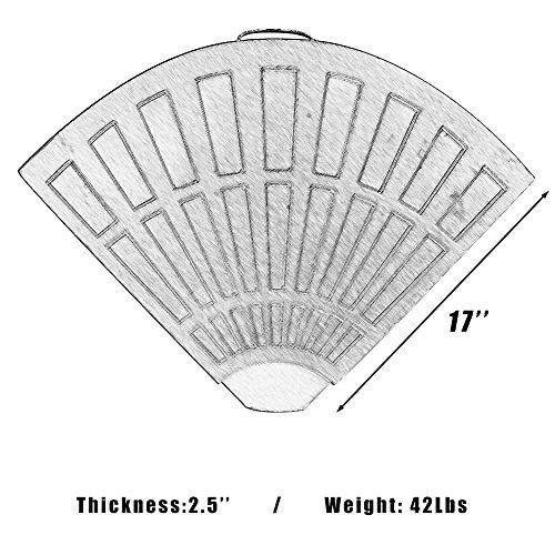 HOMEFUN 42lbs Fan Shaped Resin Umbrella Base Weights Stand for Outdoor
