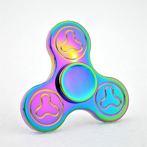 Willgo Fidget Spinner Toy,Fidget Cube Rainbow Metal ,Edc Hand Spinner High Speed Durable Ceramic Bearing For Kids &amp; Adults Stress Reducer Relieves ADHD Anxiety and Boredom Up to 4 Mins