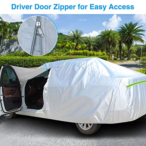 KAKIT SUV Cover Waterproof All Weather 5 Layers Windproof Dustproof UV Protection Universal Fit Full Car Cover with Door Zipper for SUV Up to 188"