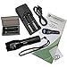 EcoGear FX Complete LED Tactical Flashlight Kit TK120 Flashlight with Rechargeable Battery: High Lumens with 5 Light Modes, Water Resistant, Adjustable Focus Zoom