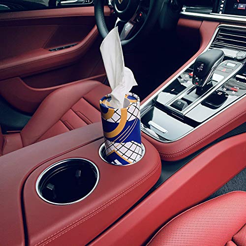 Car Tissue Holder with Facial Tissue Bulk, Car Tissues Box Round