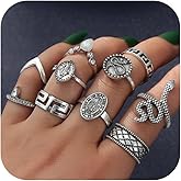 Boho Ring Sets for Women,Vintage Stackable Knuckle Rings Punk Snake Finger Rings Set Dainty Stacking Joint Midi Trendy Rings Sets Multiple Sizes