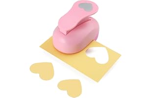 HAUSTGO 2 Inch Heart Punch, Heart Shaped Hole Punch for Weddings, Scrapbooking, Card Making, Junk Journaling and Homemade Confetti