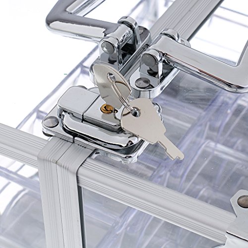 Bonarty 600Pcs Chip Clear Acrylic Poker Chip Locking Carrier-Includes 6 Chip Racks, Holds 6 Chip Trays Poker Chip Case (Clear) - Thumbnail 4