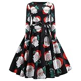 Sunhusing Beautiful Ladies Christmas Printed