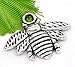 HOUSWEETY 50pcs Metal Bee Charm Pendants 21mm x 16mm(7/8