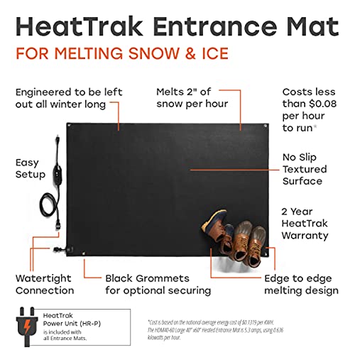HeatTrak Heated Snow Melting Mats for Entrances Heated Outdoor Mats