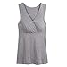 KUCI® Women Maternity Nursing Tank Top Camisole Sleep Bra for Breastfeeding (L, Black+Grey/2Pack)