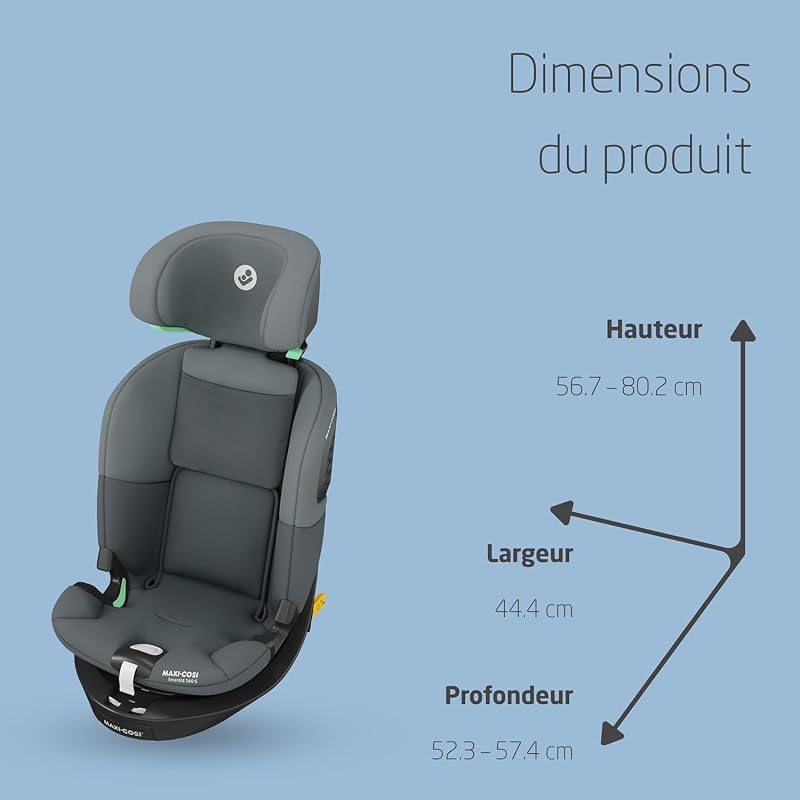 Titan S i-Size,Rehausseur Voiture ISOFIX,76–150 cm,Tonal Graphite