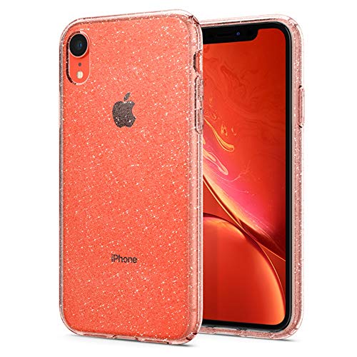 Spigen Liquid Crystal Glitter Funda iPhone XR 6.1" con Protección TPU Flexible y Ligero para iPhone XR 6.1" (2018) - Rose Quartz - Imagen 8