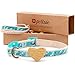 Pettsie Breakaway Cat Collar with Wooden Heart Charm & Matching Owner Bracelet – Soft Cotton, Adjustable Safety Collar for Cats, Lightweight & Stylish, 8
