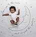 Amazing Baby Muslin Swaddle Blanket for Baby Boy & Girl, Receiving Blanket for Newborn, 100% Cotton Swaddle Wrap, Baby Registry & Gift, 46 x 46 inches, MIlestone Blankets, Set of 3, Love You to The Moon, Soft Black