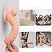 Abandship Realistic Dildo Ultra-Soft Dildo for Beginners with Flared Suction Cup Base for Hands-Free Play, Flexible Dildo with Curved Shaft for Vaginal (newflesh)