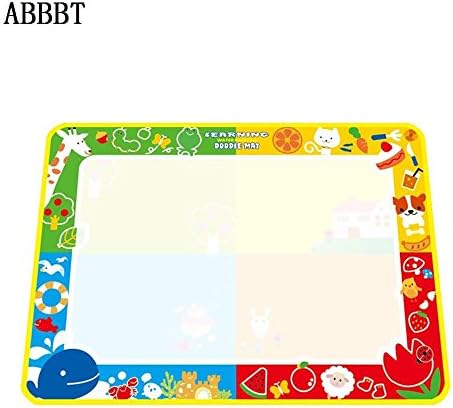 ABBBT Extra Large Water Drawing Doodle Mat, Reusable, No Chemicals, No Mess, Paint with Water, Doodle Board, Educational Toy for Kids, 3 Magic Pens Included,Doodle Pad，27.5 by 39 Inches … (B)