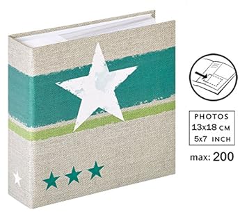 Walther Stellar Fotoalbum für 200 Fotos in 13x18 cm Einsteck Foto Album: Farbe: Türkis