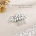Jakawin Bride Crystal Wedding Hair Piece Rhinestone Hair Comb Bridal Hair Accessories for Women HC046 （Silver）