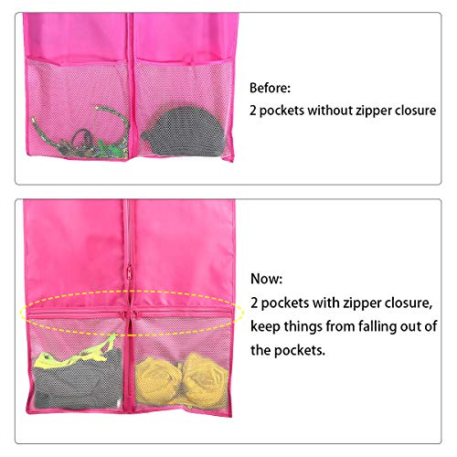 Kernorv Garment Bags for Dance Costumes, Set of 5 Breathable Dust-Proof Garment Bags 51" Dance Garment Bags with Pockets for Dance Costumes, Dress, Jacket, Storage or Travel (Pink) - Thumbnail 3