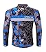 sponeed Bike Shirts Men Bicycle Jacket Long Sleeve Cycling Tops Quick Dry Uniforms Full Zip US M Blue Multi